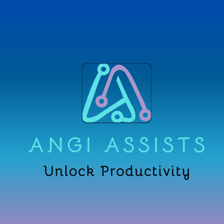 Logo: 2 interlocking letter As above the text "ANGI ASSISTS" "Unlock Productivity"